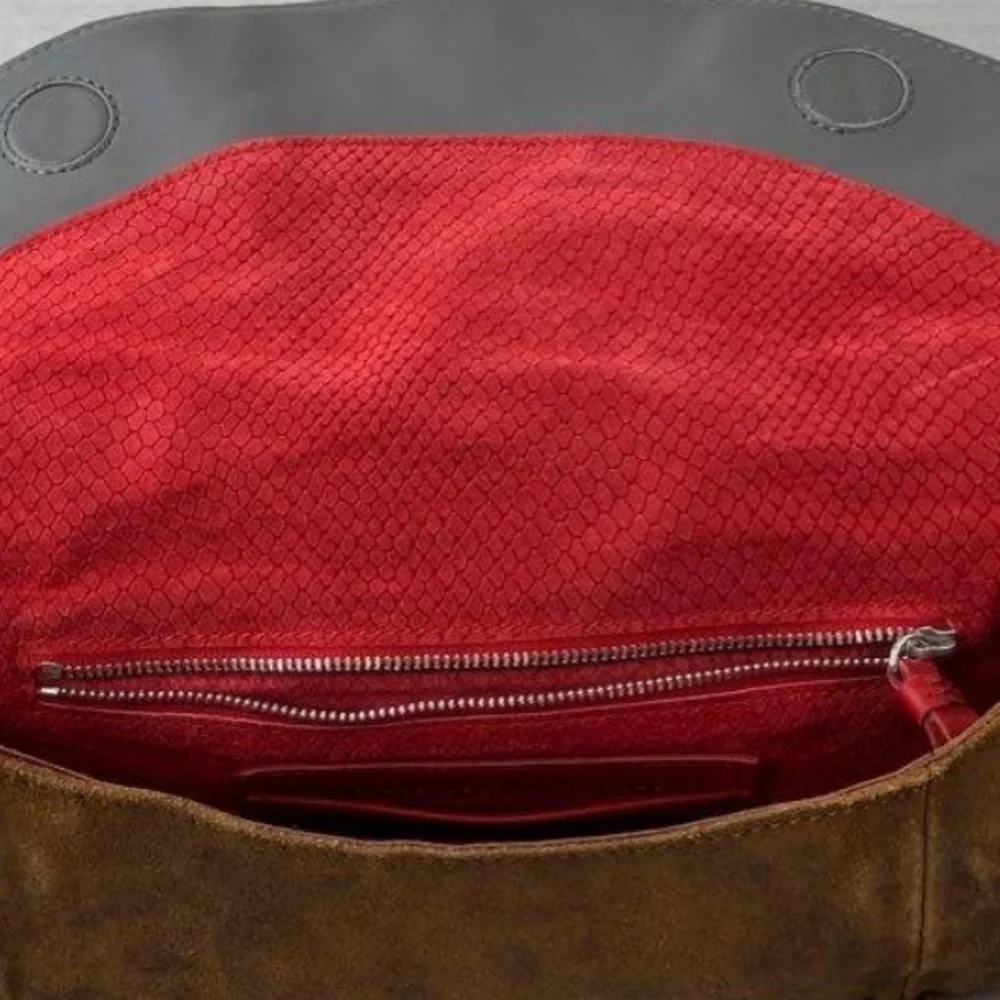 Hammitt Shawn Leather/Suede Slate Tejus Arches Women's Satchel Bag